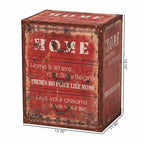Lorand Vintage Faux Leather and Wood 3-Drawer Storage Trunk