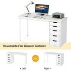 Modern Simple Computer Desk Study Writing Table with 5 Drawers