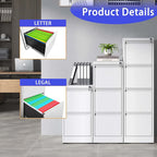 4-Drawers 14.96 W Metal Vertical File Cabinet with Lock Office Home Vertical File Cabinet for A4 Legal/Letter Size