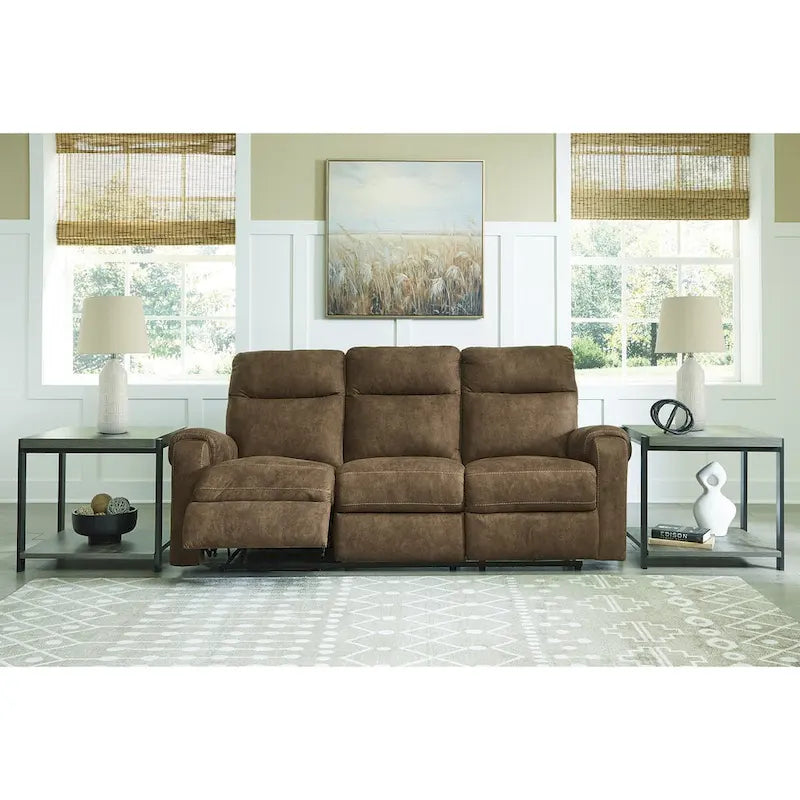 Signature Design by Ashley Edenwold Brown Reclining Sofa - 86  W x 40  D x 40  H
