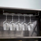 Coffee Bar Cabinet Kitchen Cabinet with Microwave Stand Metal Frame