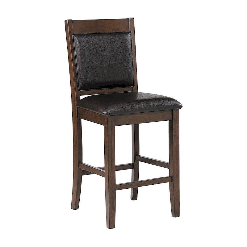 Ferrara Walnut and Brown 9-piece Counter Height Dining Set