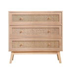 31.5 3-Drawers Rattan Storage Cabinet Rattan Drawer,for Bedroom,Living Room