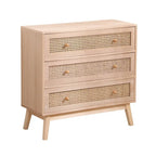31.5 3-Drawers Rattan Storage Cabinet Rattan Drawer,for Bedroom,Living Room
