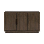 Olia 60 Inch Sideboard Buffet Server, 3 Cabinets, Adjustable Shelves, Brown