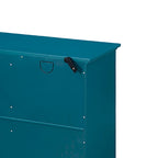 Traditional Vintage Style Wooden Sideboard, Teal Blue