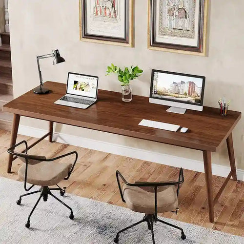 78.7  Wood Extra Long Desk, Large 2-Person Computer Desk Writing Desk