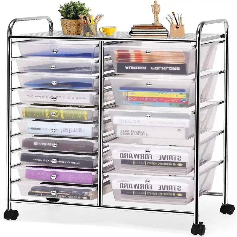 15 Drawer Storage Drawer Cart - 14.5D x 25W x 34.5H