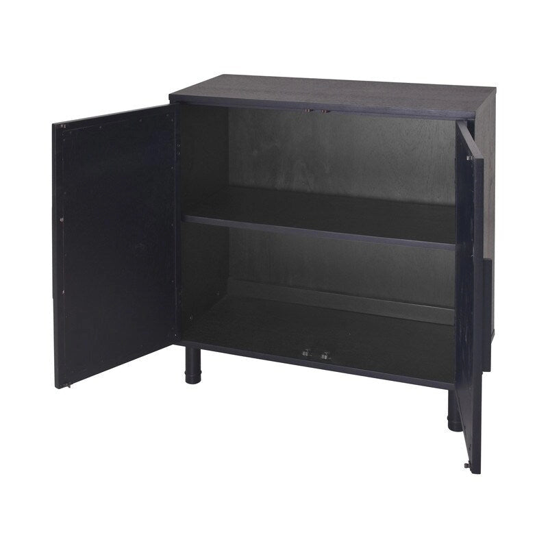 Hopper Studio Delancey Black Brown 2 Door Cabinet