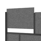 Modular Wall Room Divider System - Black Frame - 70 x 70 Starter Wall - Wide Paneling