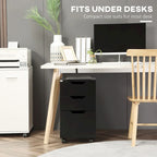 3-Drawer Vertical Mobile File Cabinet