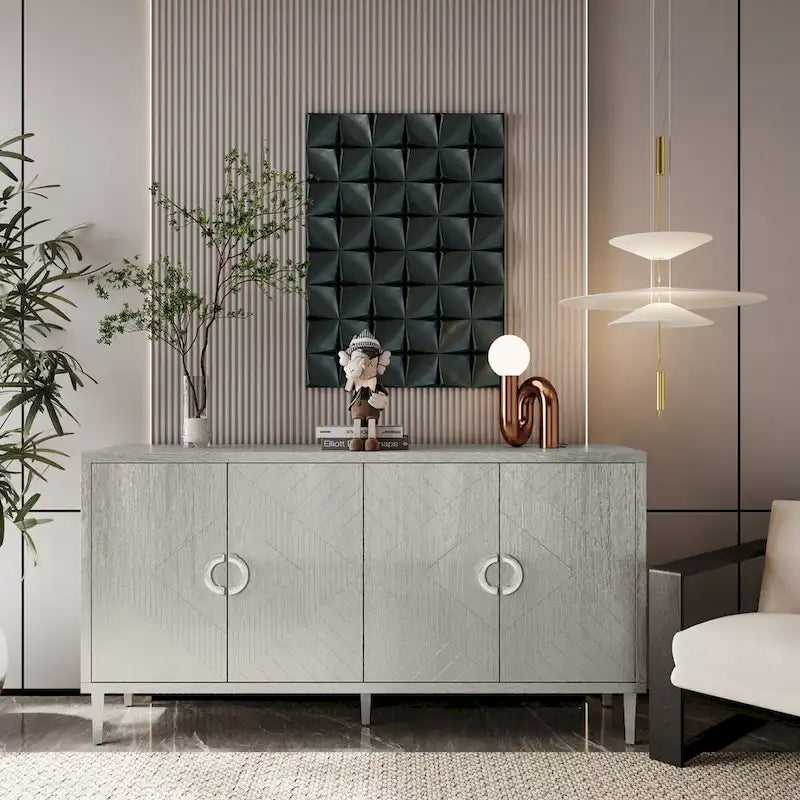 Stylish and Functional 4-Door Storage Cabinet