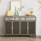 48 Wide 4 Doors Modern Sideboard with 3 Top Drawers