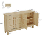 55 Inches Wood Farmhouse Sideboard Buffet Cabinet with Storage