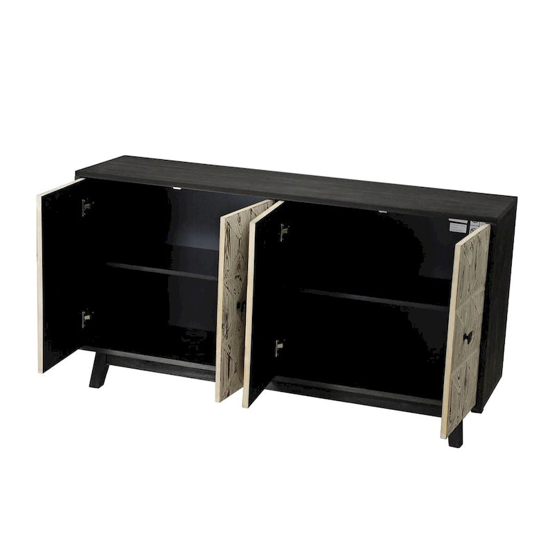 59.844 Doors Vintage Sideboard,Freestanding Sideboard Storage Cabinet