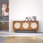 Studio London Orka Wide Modern Walnut Effect Cabinet Sideboard