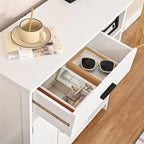 Floor Storage Cabinet with Doors and Shelves - 11.8D x 29.5W x 31.6H