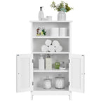 Yaheetech 5-Tier Wooden Bathroom Floor Cabinet with Adjustable Shelf