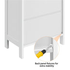 Yaheetech 5-Tier Wooden Bathroom Floor Cabinet with Adjustable Shelf