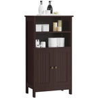 Yaheetech 5-Tier Wooden Bathroom Floor Cabinet with Adjustable Shelf
