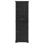 Freestanding Storage Cabinet with Drawer and Adjustable Shelf