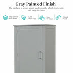 Tall Freestanding Bathroom Storage Cabinet with Two Drawers and Adjustable Shelf