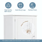 Tall Freestanding Bathroom Storage Cabinet with Two Drawers and Adjustable Shelf