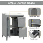 Bathroom Vanity Cabinet with Two Drawers and Door