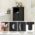 Bathroom Floor Cabinet with 3-Height Adjustable Shelf - 12D x 12W x 31.5H