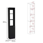 Bathroom Storage Cabinet with one Doors, Tall Bathroom Cabinet with 6 Shelves, for Bathroom, Living Room, Kitchen
