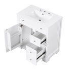 Bathroom Vanity Cabinet with Sink Top,Door and Two Drawers