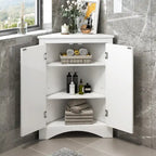 Bathroom Storage Cabinet with Adjustable Shelves Freestanding Floor Cabinet - 17.2L x 17.2W x 31.5H
