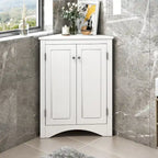 Bathroom Storage Cabinet with Adjustable Shelves Freestanding Floor Cabinet - 17.2L x 17.2W x 31.5H