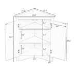 Bathroom Storage Cabinet with Adjustable Shelves Freestanding Floor Cabinet - 17.2L x 17.2W x 31.5H