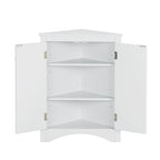 Bathroom Storage Cabinet with Adjustable Shelves Freestanding Floor Cabinet - 17.2L x 17.2W x 31.5H