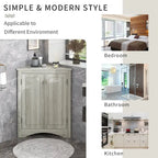Bathroom Storage Cabinet with Adjustable Shelves Freestanding Floor Cabinet - 17.2L x 17.2W x 31.5H