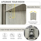 Bathroom Storage Cabinet with Adjustable Shelves Freestanding Floor Cabinet - 17.2L x 17.2W x 31.5H