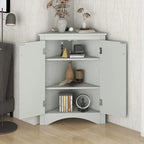 Bathroom Storage Cabinet with Adjustable Shelves Freestanding Floor Cabinet - 17.2L x 17.2W x 31.5H