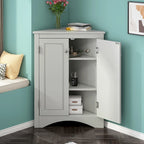 Bathroom Storage Cabinet with Adjustable Shelves Freestanding Floor Cabinet - 17.2L x 17.2W x 31.5H