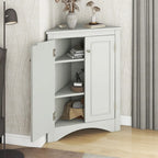 Bathroom Storage Cabinet with Adjustable Shelves Freestanding Floor Cabinet - 17.2L x 17.2W x 31.5H