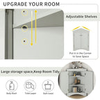 Bathroom Storage Cabinet with Adjustable Shelves Freestanding Floor Cabinet - 17.2L x 17.2W x 31.5H
