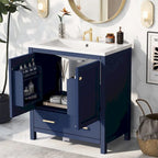 Bathroom Storage Cabinet with 2 Doors and a Drawer