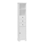 Tall Bathroom Cabinet, Freestanding Storage Cabinet with 3 Drawers and Adjustable Shelf