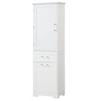 Freestanding Storage Cabinet with Drawers and Adjustable Shelf