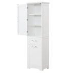 Freestanding Storage Cabinet with Drawers and Adjustable Shelf