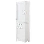Freestanding Storage Cabinet with Drawers and Adjustable Shelf