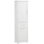 Freestanding Storage Cabinet with Drawers and Adjustable Shelf