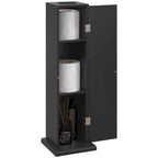 HOMCOM Toilet Paper Cabinet, Small Bathroom Corner Floor Cabinet with Doors and Shelves, Thin Storage Bathroom Organizer