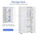 Tall and Wide Bathroom Floor Storage Cabinet