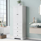 Storage Cabinet with 2 Doors and 4 Drawers